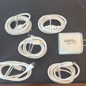 40W USB-C Charger w/ Cables Bundle